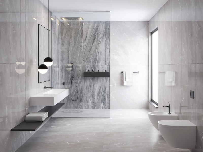 Sprchové stěny v moderní koupelně