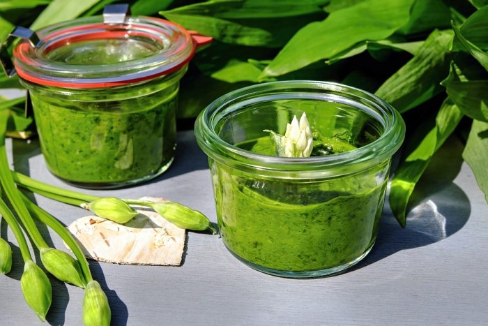Nejoblíbenější lahůdkou je pesto z medvědího česneku Pesto z medvědího česneku