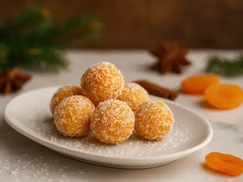 Meruňkovo-zázvorové kuličky: zdravé vánoční mlsání bez pečení