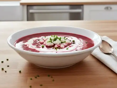 Polévka z červené řepy a rajčat