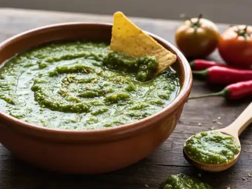 Salsa verde ze zelených rajčat